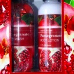 Crystal Waters Pomegranate Body Wash, Body Lotion Gift Set 5.1 oz New in Box